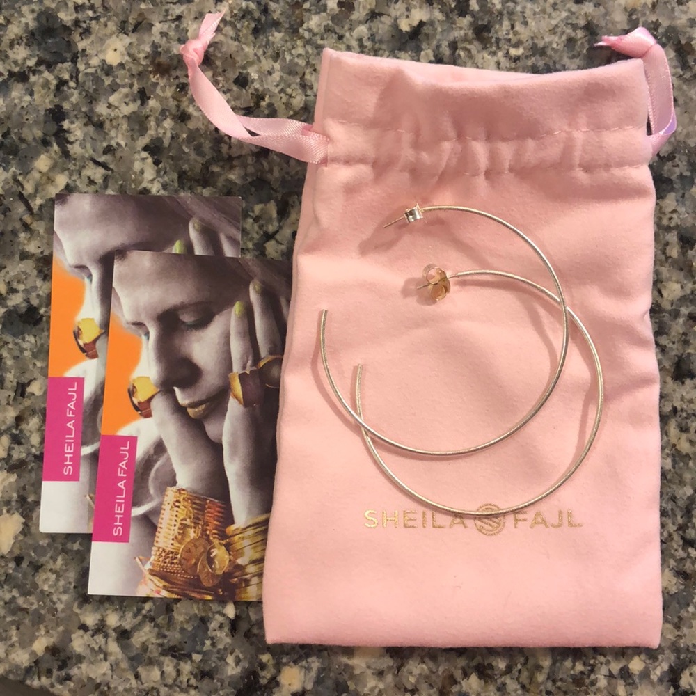 Sheila Fajl silver hoops